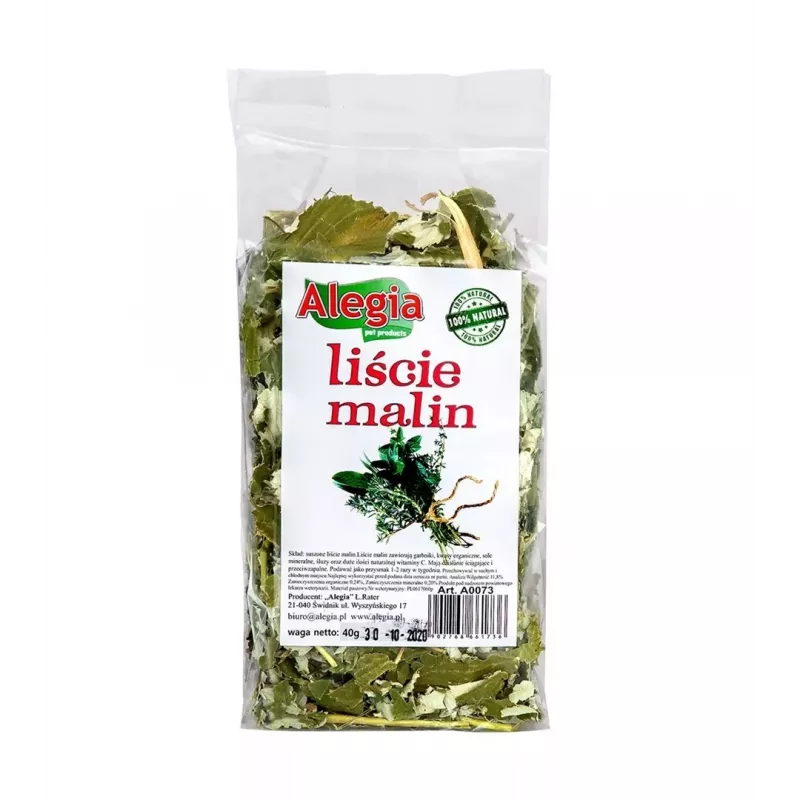 ALEGIA Aviečių lapai - skanėstas graužikams ir triušiams - 40g