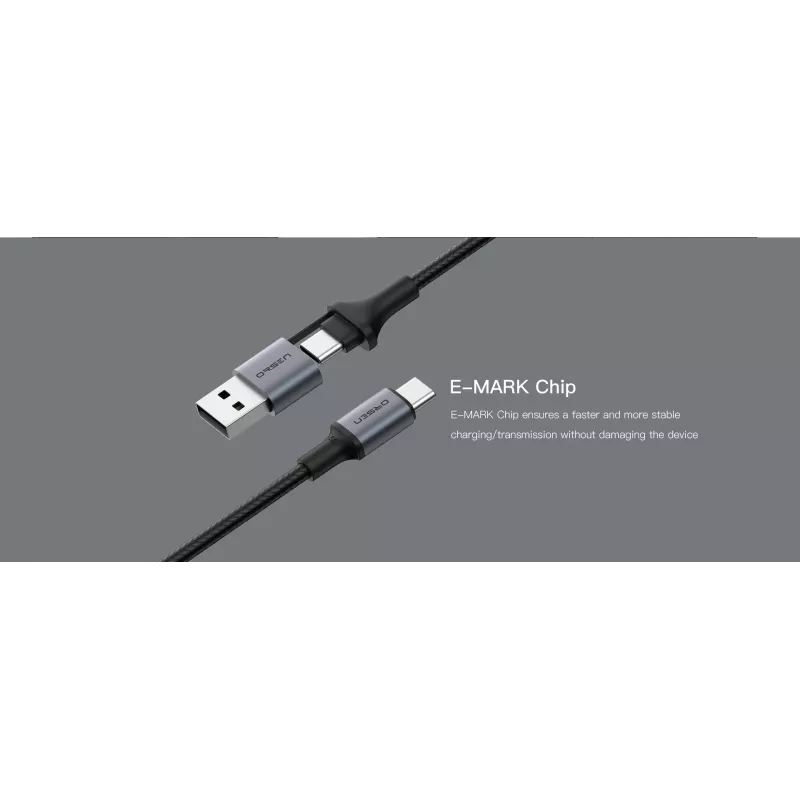 USB Type-C 2-in-1 laidas Orsen S8, 5A, 1,5 m (greitas įkrovimas / duomenys)