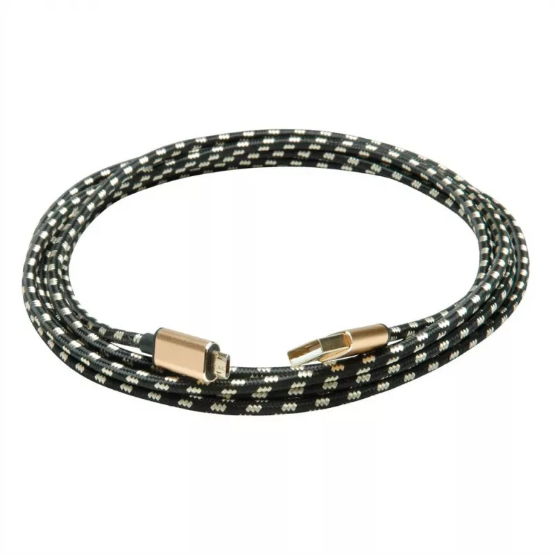 ROLINE 11.02.8820 USB laidas 1,8 m USB 2.0 USB C Micro-USB B juodas - auksinis (11.02.8820)