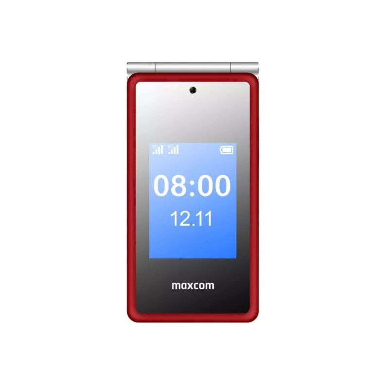 Feature phone MAXCOM MaxCom Comfort MM835 flip, Dual SIM, 3.5 colio (8.89 cm) 320x480, 1400 mAh, raudona