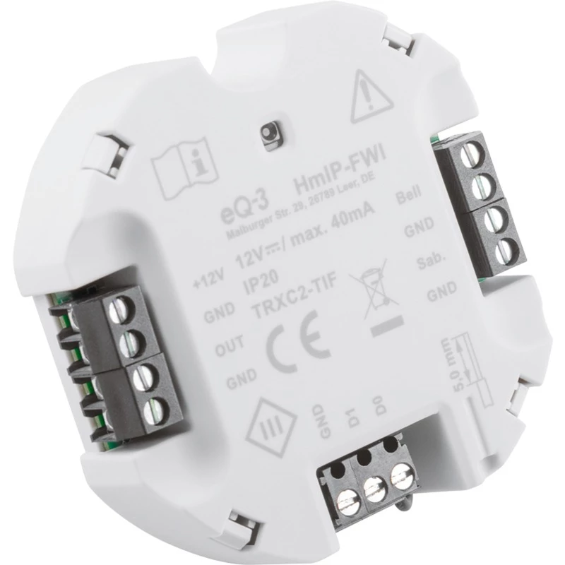 Homematic IP HMIP-FWI išmaniojo namų imtuvo laidinis baltas 868 MHz