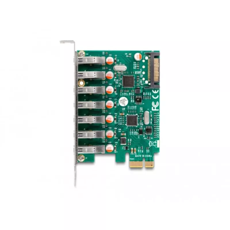 DeLOCK PCI Express x1 kortelė su 7 išorinėmis USB 5 Gbps Type-A jungtimis