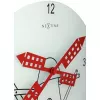 NeXtime klok 8807 Windmil, Ø30 cm, Sieninis, Balta / Juoda / Raudona