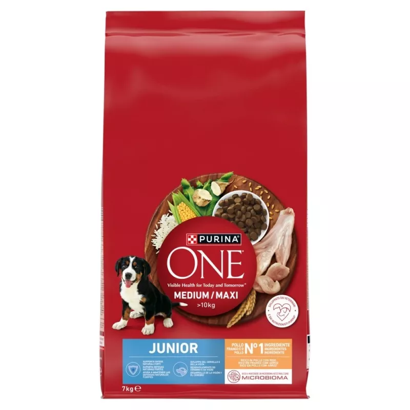 PURINA ONE MED/MAX Junior vištiena ir ryžiai 7kg
