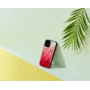 Apsauginis telefono dėklas iKins, skirtas Apple iPhone 12 / 12 Pro, rožinės ežero spalvos su juodu apvadu