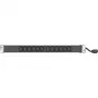 Tecline 19 colių PDU 12x IEC13 lizdas aliuminio korpuse 1U, 3x 1,5 mm kabelis 2,5 m, RAL 9005 juoda (808902)