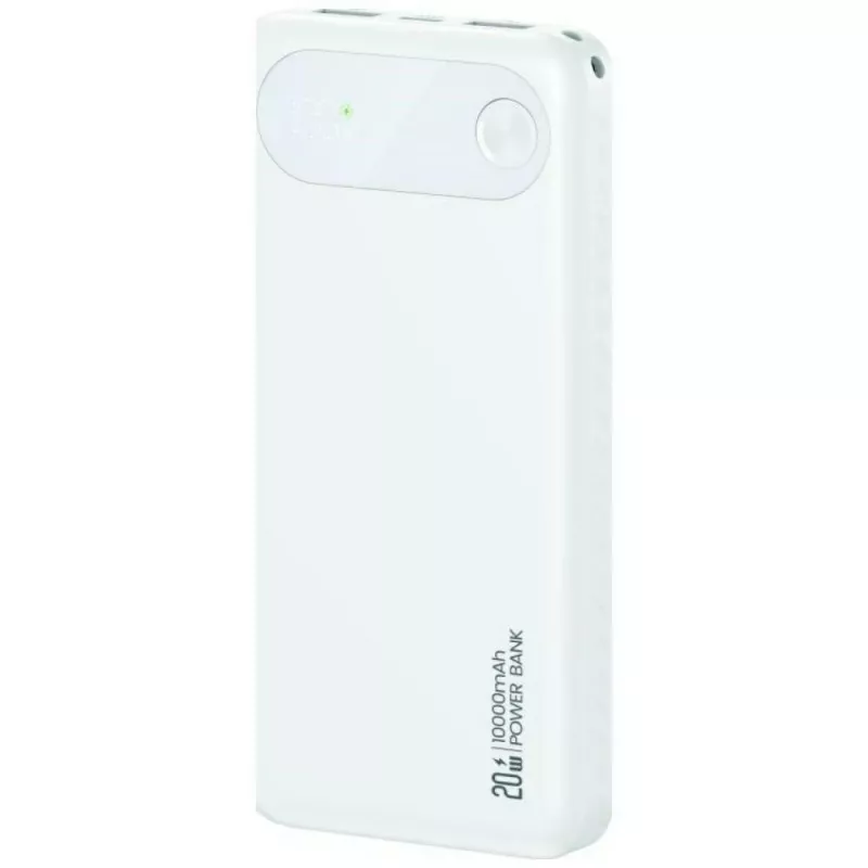 Nešiojama išorinė baterija usams PB80 10000mAh 20W PD balta