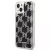 Karl Lagerfeld KLHCP14MLMNMK iPhone 14 Plus 6.7 kietas dėklas juodas / juodas Liquid Glitter Monogram