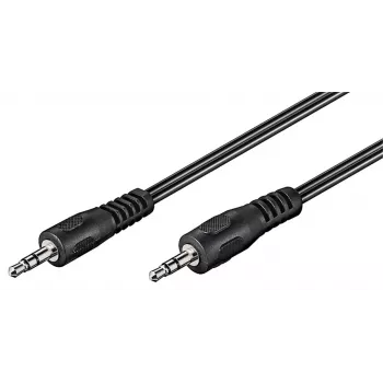 Wentronic Goobay 3,5 mm jungiamasis laidas, juodas, 2,5 m - 3,5 mm kištukas (3 kontaktų, stereo) > 3,5 mm kištukas (3 kontaktų, stereo) (50449)
