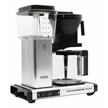 Lašelinis kavos virimo aparatas MOCCAMASTER KBG 741 — 1,25 l vandens talpykla, 10 puodelių ąsotis, 1520 W, nerūdijantis plienas / juoda