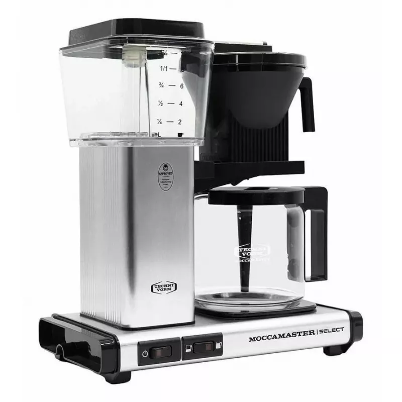 Lašelinis kavos virimo aparatas MOCCAMASTER KBG 741 — 1,25 l vandens talpykla, 10 puodelių ąsotis, 1520 W, nerūdijantis plienas / juoda