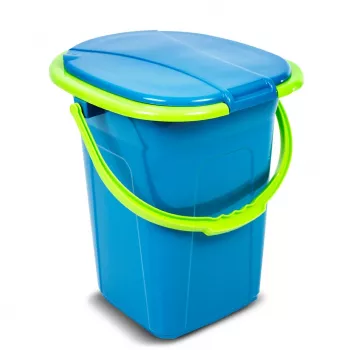 GreenBlue GB320BL Nešiojamas kelioninis tualeto kibiras su sėdyne Stovyklavimui Festivaliams Su rankena Dangtis Patvarus Stabilus 19L