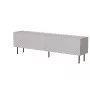 TV spintelė Cama LUCCA 4D 200x40x59 cm, kašmyro apdaila, pilkas medžio drožlių plokštės viršus
