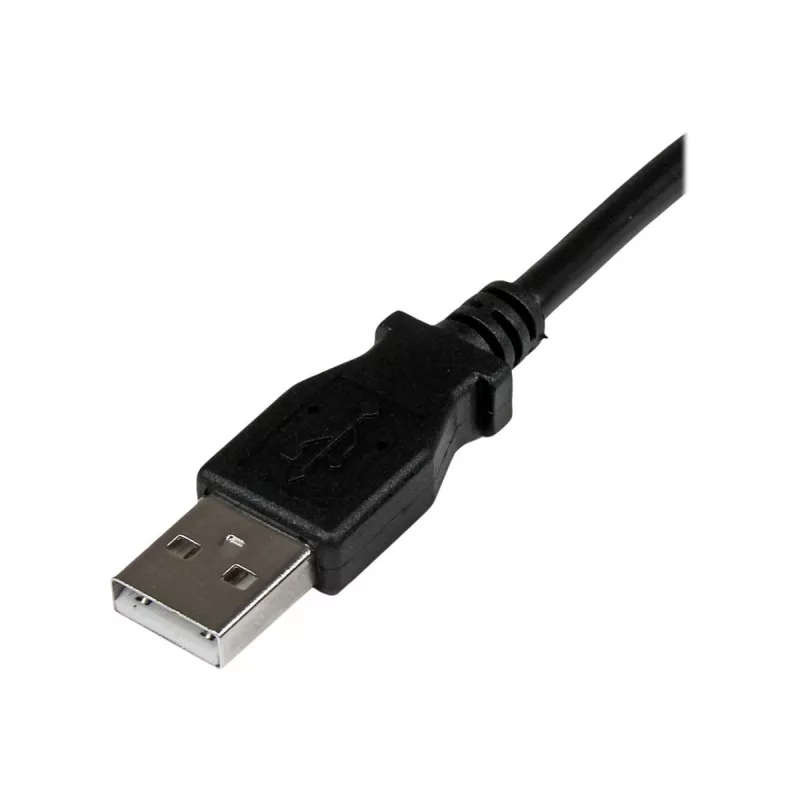 StarTech.com 2m USB 2.0 A į stačiu kampu dešinį B kabelį - M/M, 2 m, USB A, USB B, USB 2.0, 0.48 Gbit/s, juodas