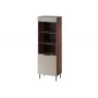 Cama 3 ALMERA Knygų spinta 60x42x185 riešutas/kašmyro