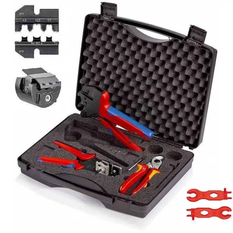 Knipex 97 91 04 V02 fotovoltinių MC4 jungčių įrankių rinkinys