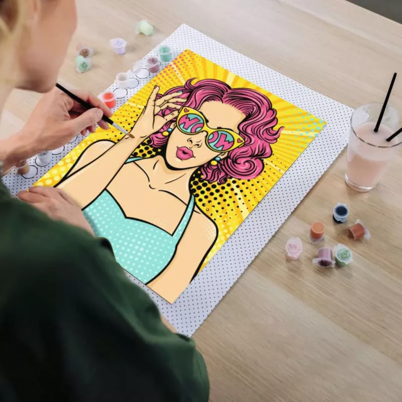 „Ravensburger“ tapybos rinkinys „CreArt ART Collection Canvas Edition“ — Lady in Pink (PopArt)