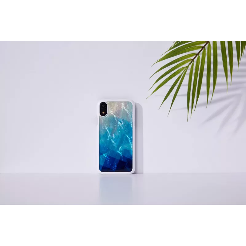 Mobiliojo telefono dėklas iKins, skirtas iPhone XR — mėlynas ežero išorė, juodas vidus