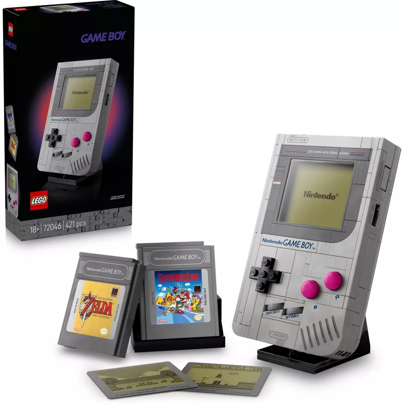 LEGO Retro Design Building Set Game Boy 72046 – detalus modelis, vitrininis stovas