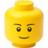 Room Copenhagen LEGO Storage Head „Boy“ mini – dėžutė mažiems kaladėlėms ir žaislams laikyti