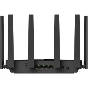 Stalinis maršrutizatorius Cudy WR11000 — Trijuostis 2,4/5/6 GHz, Wi‑Fi 7, 4× 2,5 Gigabito LAN, 5765 Mbps per 6 GHz juostą, 512 MB RAM