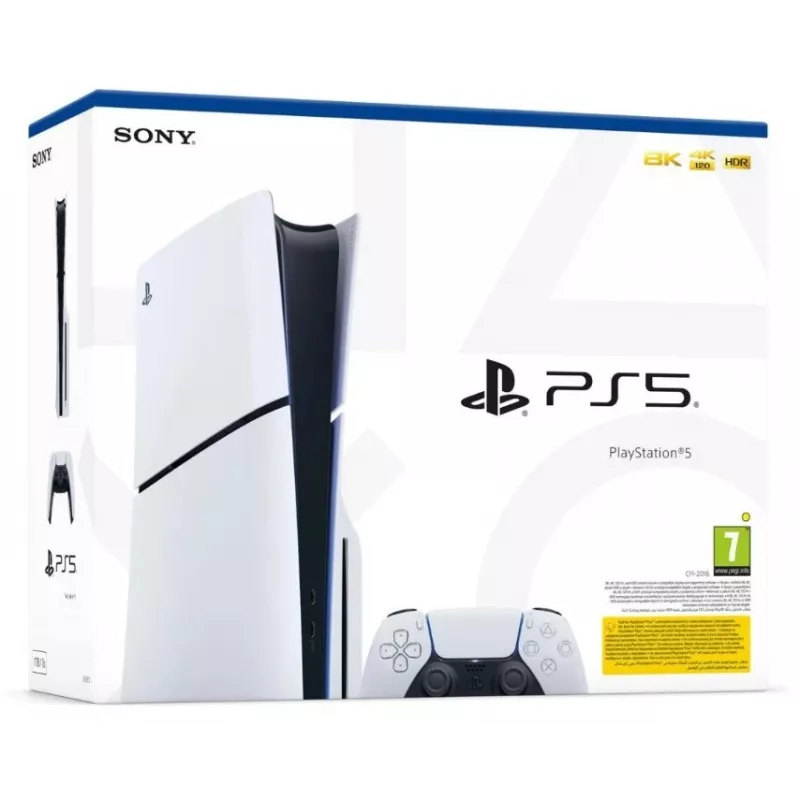 Žaidimų konsolė Sony PlayStation 5 E Chassis Standard Disc edition — 1 TB SSD, AMD Ryzen Zen 2 3,5 GHz, 16 GB, GDDR6, Bluetooth 5.1, Wi‑Fi, Gigabit Ethernet