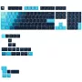Keycaps GLORIOUS GPBT Gradient Celestial Ice — ANSI išdėstymas, PBT dažais įsotintų klavišų rinkinys