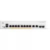 CISCO Catalyst 1200 8 prievadų komutatorius / PoE+ su 120 W galios biudžetu / 2 x 1G SFP aukštyninės jungtys (C1200-8FP-2G)