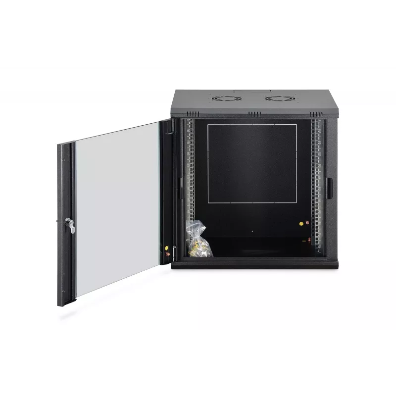 Sieninis stovas spintelė DIGITUS Dynamic-N 12U, 600x450 mm (PxG), IP20, raktinis užraktas, nesurinkta