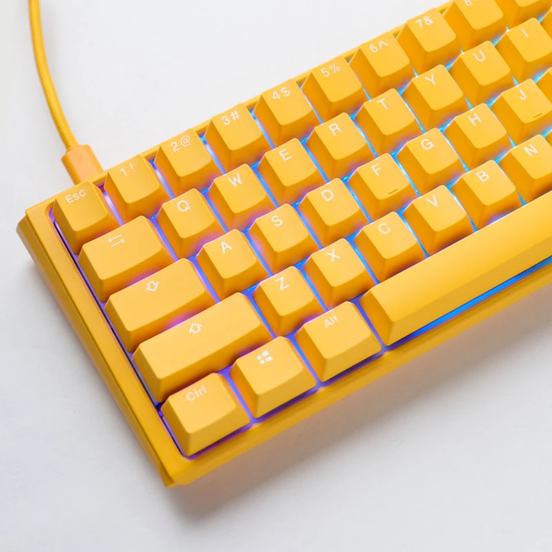 Ducky One 3 Yellow Gaming Keyboard RGB LED MX-Clear US