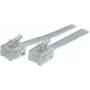 Modulinis telefono kabelis ShiverPeaks 70095-W su 6/4 Western (RJ11) jungtimi