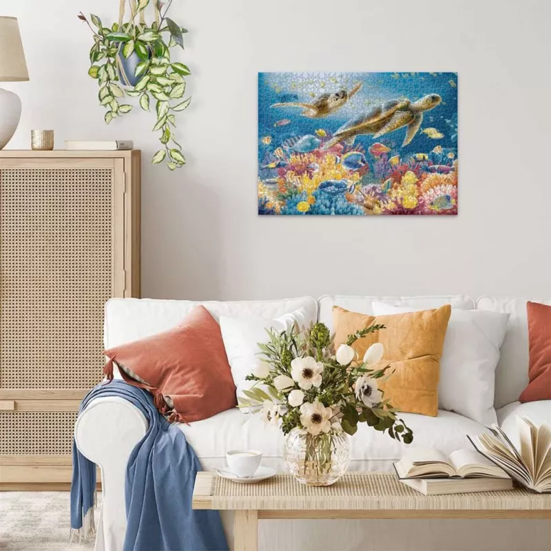 Dėlionė Ravensburger Blue Underwater World 1000 vienetų, suaugusiems/paaugliams, standartinis formatas
