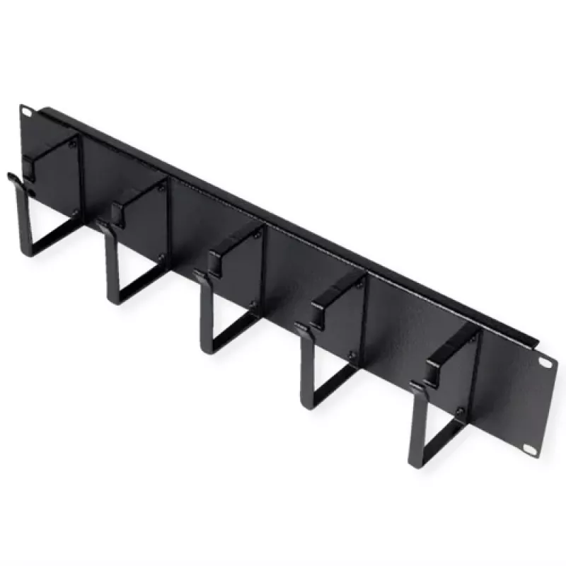 Laidinio kabelių kanalo skydelis ROLINE 19 colių 2U, kabelių latakas 85x60 mm, plieninis korpusas, juodas