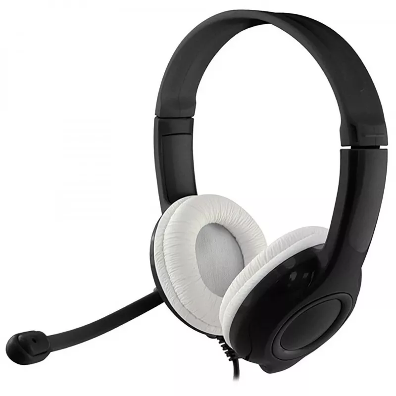 Ausinės MEDIA-TECH MT3573 laidinės binauralinės sulankstomos su strėliniu mikrofonu, 1,9 m kabeliu, USB, juodos
