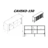 Komoda cama meble VERA 150x40x80 cm, matinė balta, medžio drožlių plokštė, 16 mm rėmas