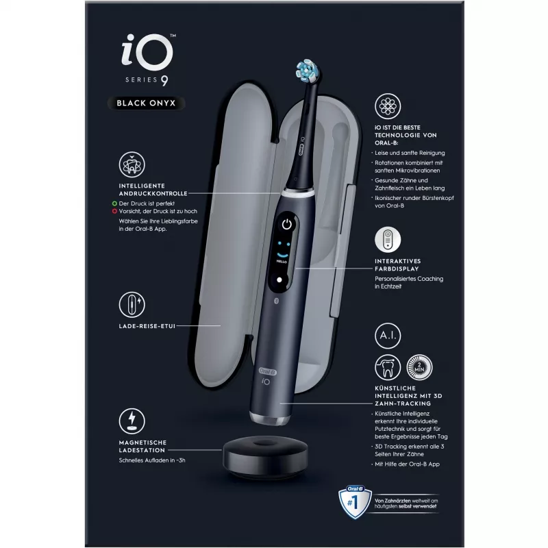 Oral-B iO Series 9 Luxe Edition Juoda Onyx dantų šepetėlis