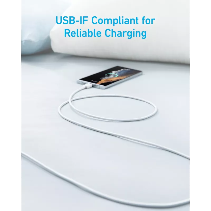 USB laidas Anker 322 1,8 m USB A USB C Baltas