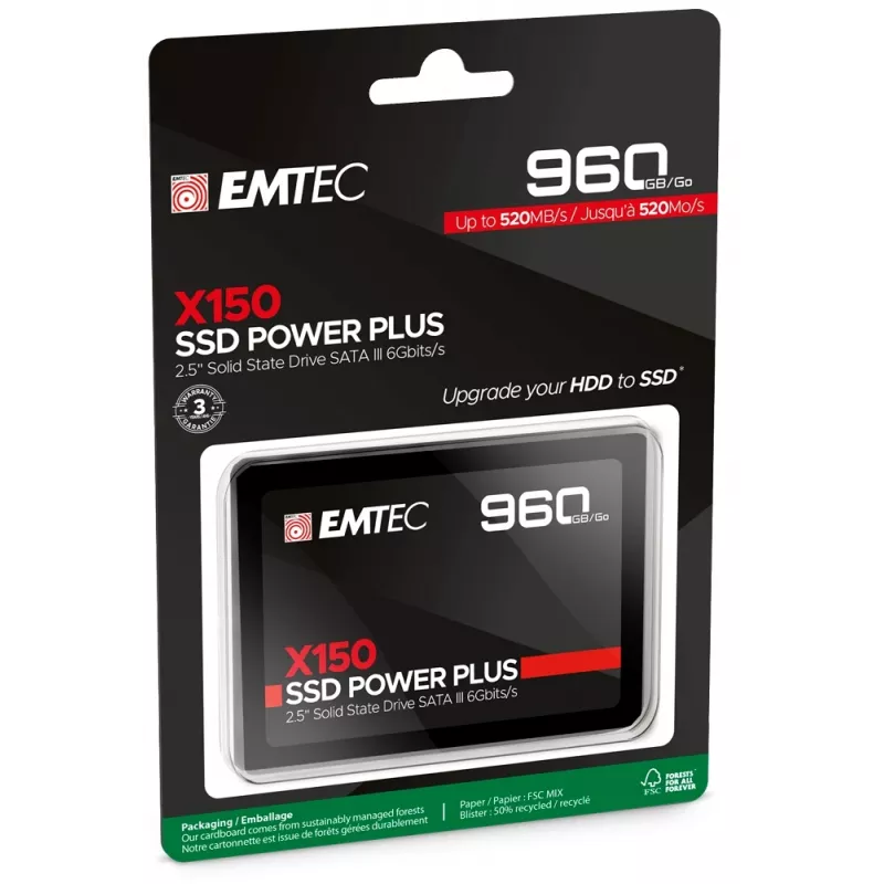 SSD Emtec X150 Power Plus 960 GB 2.5 col. SATA III