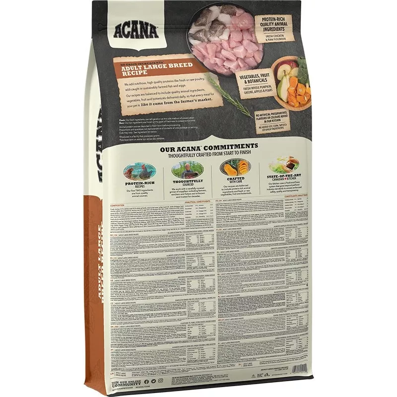 ACANA Dog Adult Large breed - sausas šunų maistas - 17kg