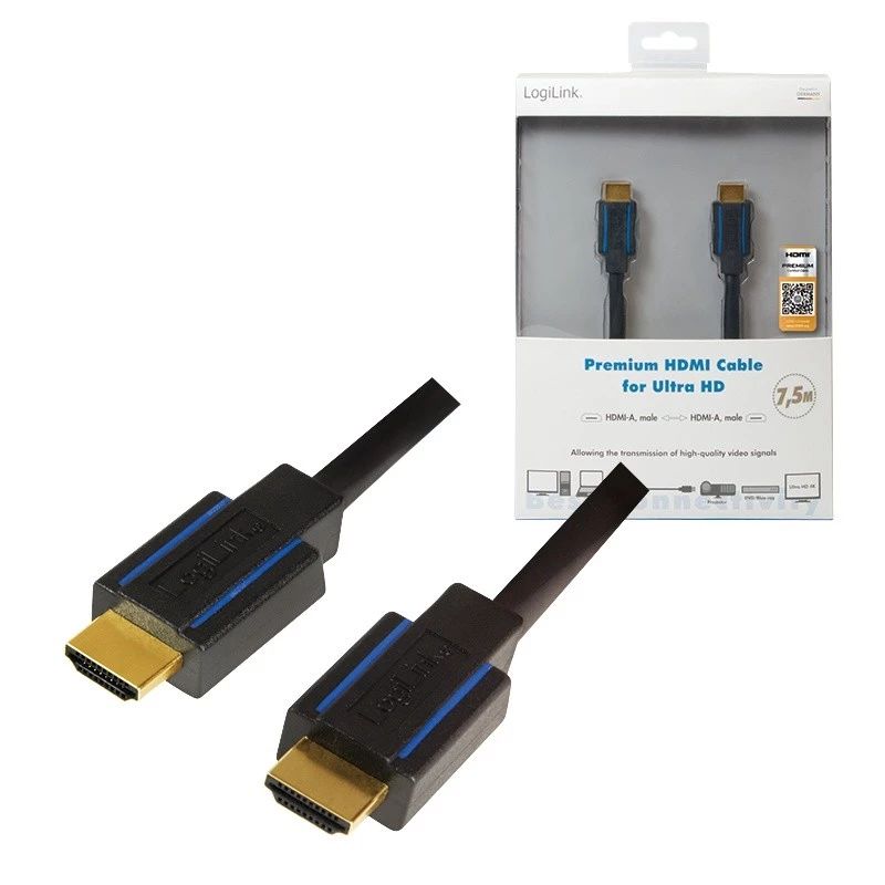 HDMI laidas LogiLink CHB007 7,5 m