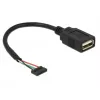 USB kabelis DeLOCK 84831 USB 2.0 0,15 m juodas
