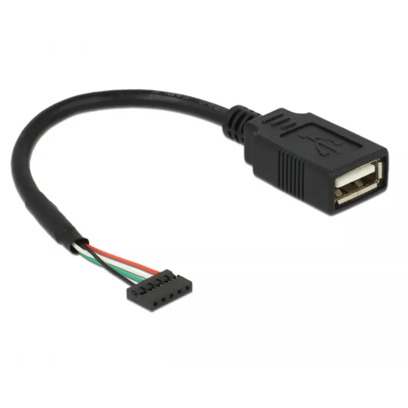 USB kabelis DeLOCK 84831 USB 2.0 0,15 m juodas