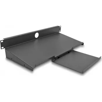 Klaviatūros padėklas DeLOCK 66749 Plieninis Pilka 19 colių 483 mm gylis 221 mm plotis