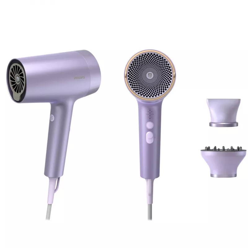 Plaukų džiovintuvas Philips BHD720/10 — 1800 W, joninis, vėsaus oro fiksavimas, 4 šilumos lygiai, 2 greičiai, alyvinis
