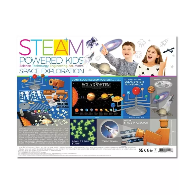 Edukacinis rinkinys 4m Space Exploration 5537 — praktinis STEM mokymosi rinkinys kosmoso tematikos projektams kurti