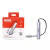 USB šakotuvas Unitek H1208A — 4 prievadai (1 × USB 3.2 Gen 1 Type-A, 3 × USB 2.0), aliuminio korpusas, pilka, 0,20 m laidas