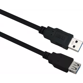 USB 3.0 ilginimo kabelis helos 288349 — 0,5 m, juodas, kištukas–lizdas