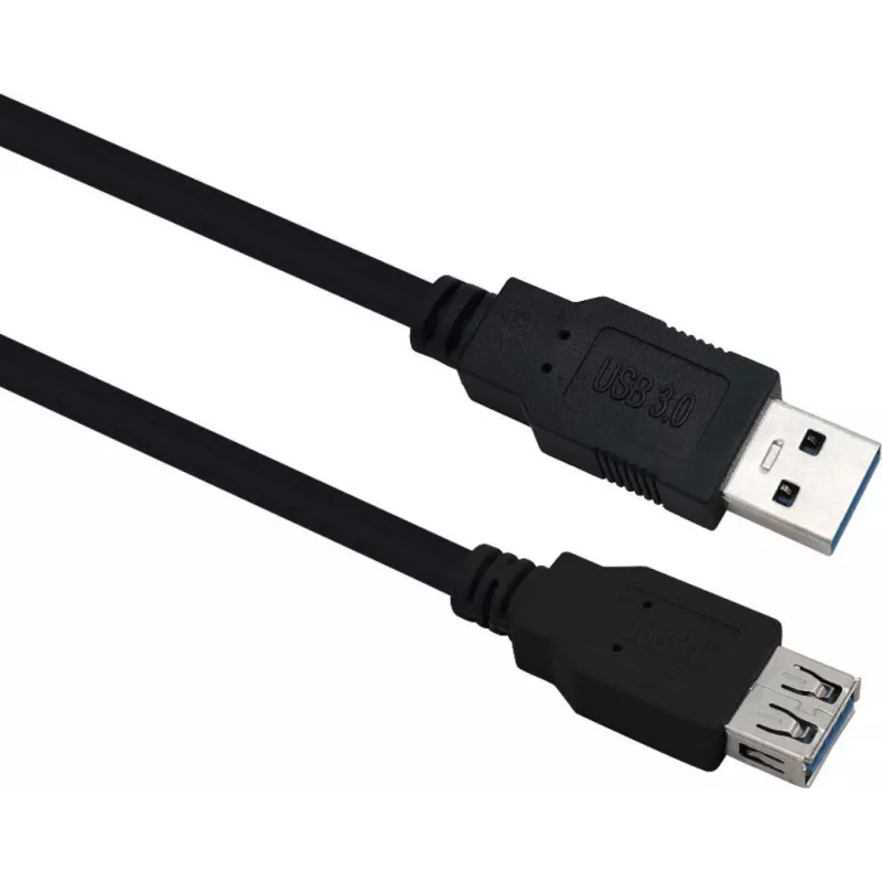 USB 3.0 ilginimo kabelis helos 288349 — 0,5 m, juodas, kištukas–lizdas