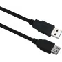 USB 3.0 ilginimo kabelis helos 288349 — 0,5 m, juodas, kištukas–lizdas