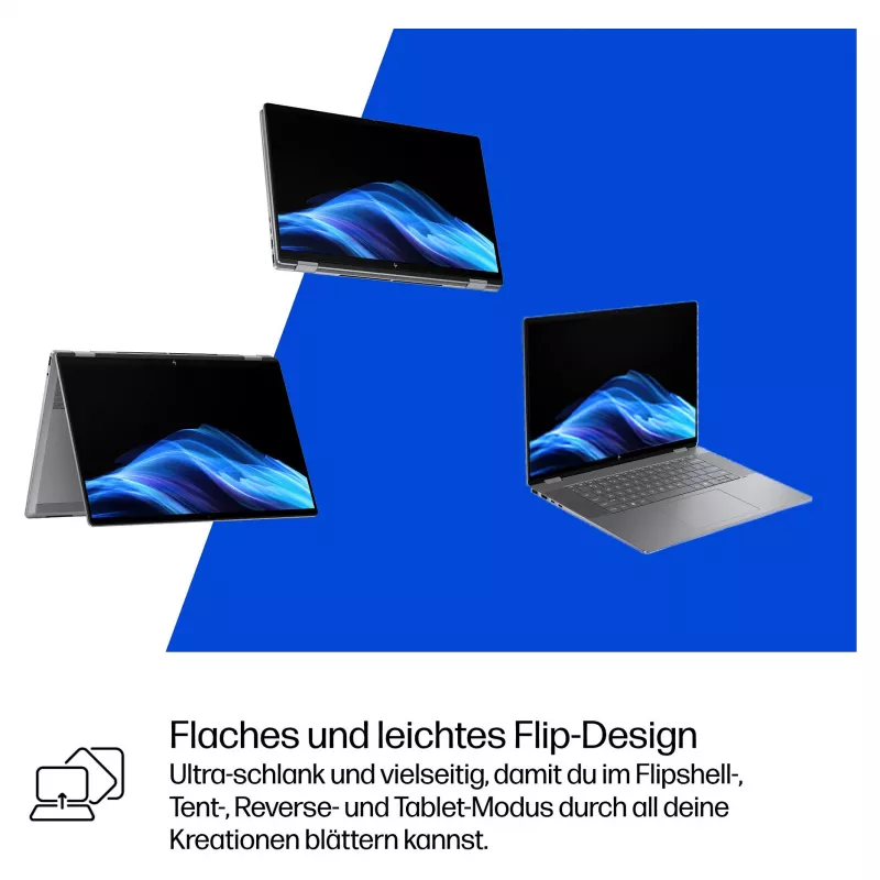 HP OmniBook BZ8L0EA 16 nešiojamasis kompiuteris - 5 GHz 40,6 cm - 1 TB SSD - 32 GB RAM - jutiklinis ekranas - Windows 11 Home (BZ8L0EA#ABD)